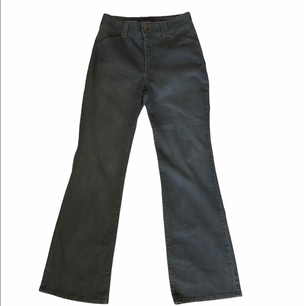 NYDJ High Waisted Wide Leg Gray Denim